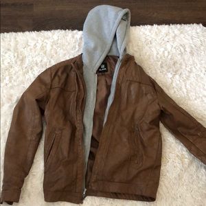 Brown leather jacket